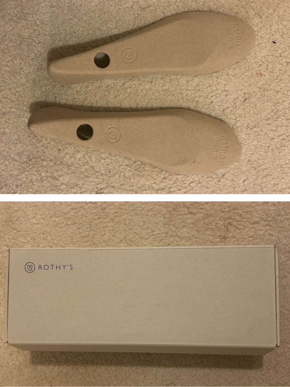 Rothy’s box & inserts ONLY 9 9.5